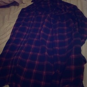 Maroon and navy Flannel dress